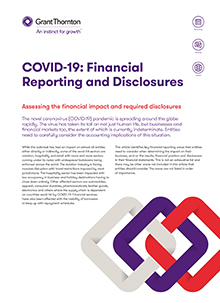 COVID-19 Financial Reporting and disclosures cover image