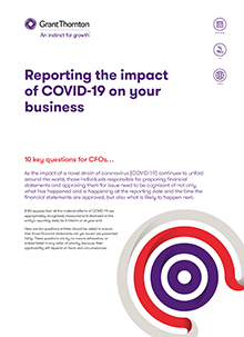 Reporting the impact of COVID-19 on your business