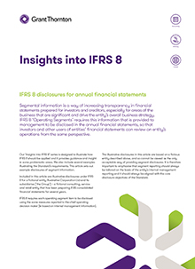 IFRS 8 disclosures for annual financial statements