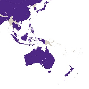 Map of Asia Pacific area