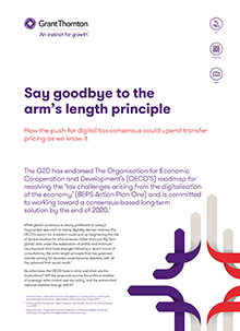Cover image for Say goodbye to the arm's length principle