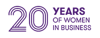 20 years of women in business graphic
